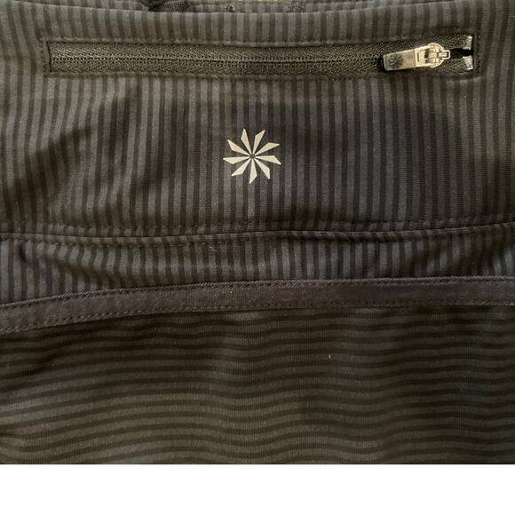 ATHLETA  Good Match Black Striped Skirt Skort Tennis Pickleball Running Active L - Picture 4 of 6